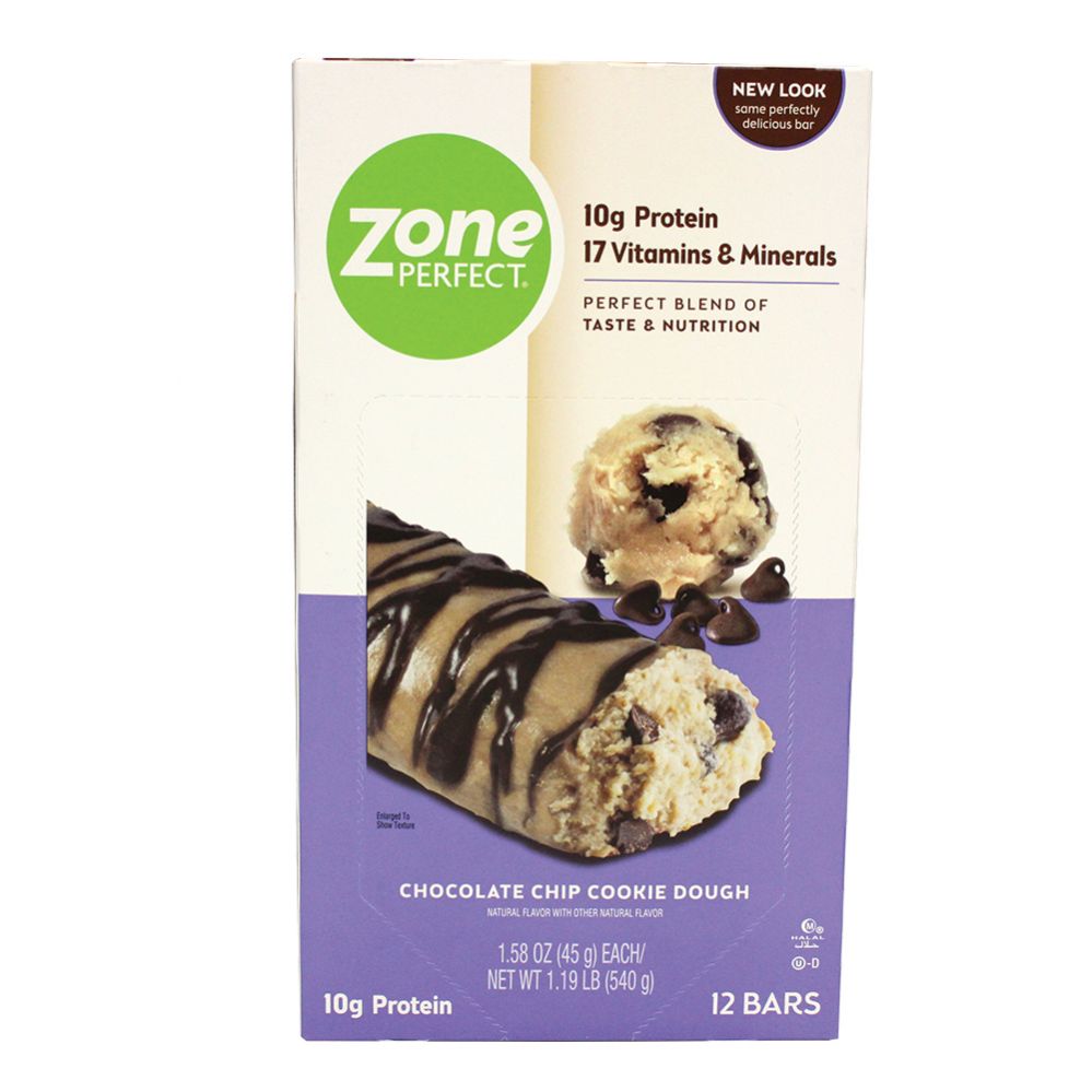 36 Pieces of Zoneperfect Energy Bar 1.58z 3 Pack Cookie Dough Chip
