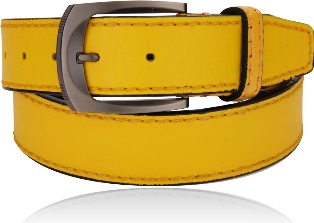 24 Wholesale Leather Belts For Men Color Yellow