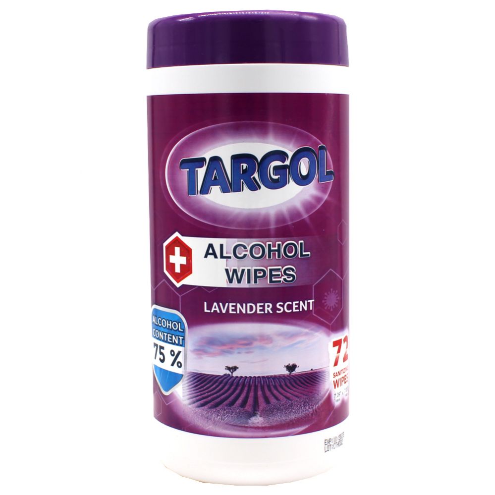 24 Pieces of Targol Alcohol Wipes 72 Count Lavender Scent