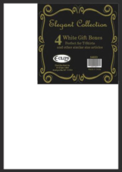 48 Bulk Small White Gift Box 4ct/11x8.