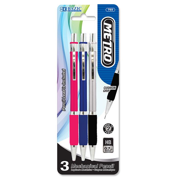 24 pieces of Metro 0.7 Mm Mechanical Pencil (3/pack)