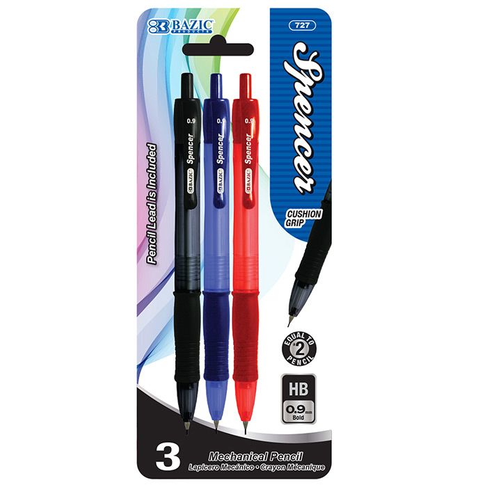 24 pieces of Spencer 0.9 Mm Mechanical Pencil (3/pack)