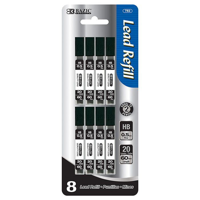 24 Wholesale 20 Ct. 0.5 Mm Mechanical Pencil Lead (8/pack)