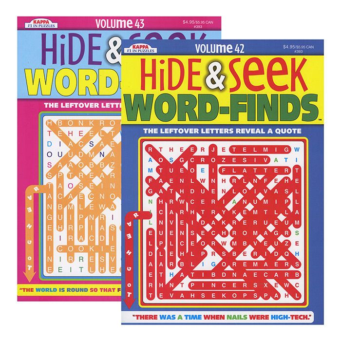 48 pieces of Kappa Hide & Seek Word Finds Puzzle Book