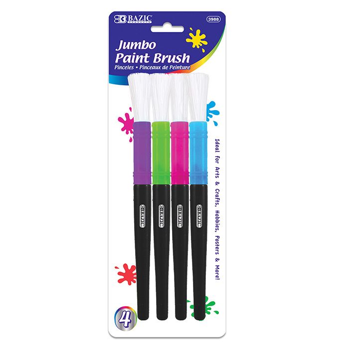24 pieces of Jumbo Kid's Paint Brush Set (4/pack)