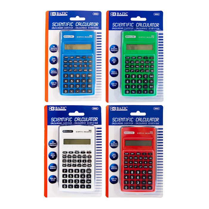 12 Wholesale 56 Function Scientific Calculator W/ SlidE-On Case