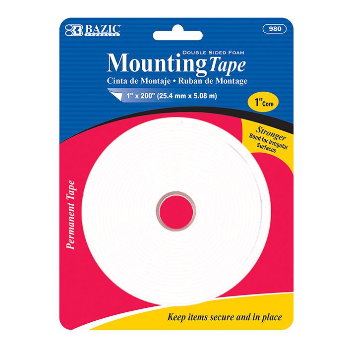 24 pieces 1" X 200" Double Sided Foam Mounting Tape Tape & Tape