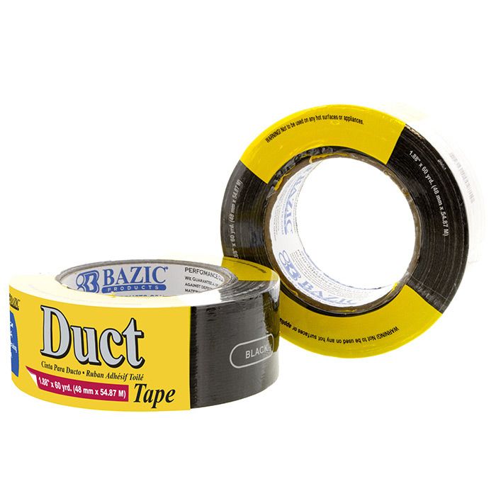 12 pieces of 1.88" X 60 Yards Black Duct Tape