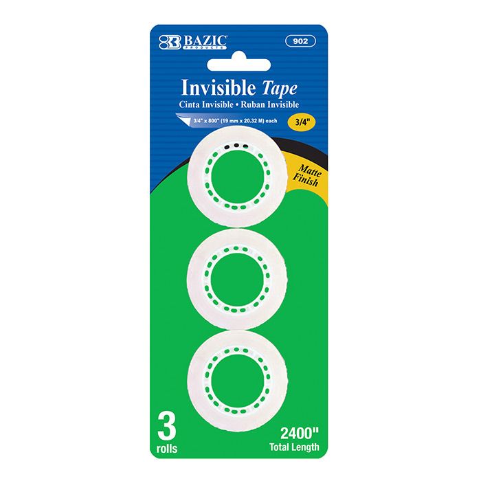 24 pieces of 3/4" X 800" Invisible Tape Refill (3/pack)