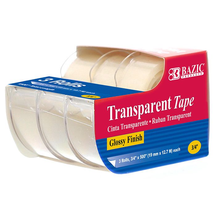 24 pieces of 3/4" X 500" Transparent Tape (3/pack)