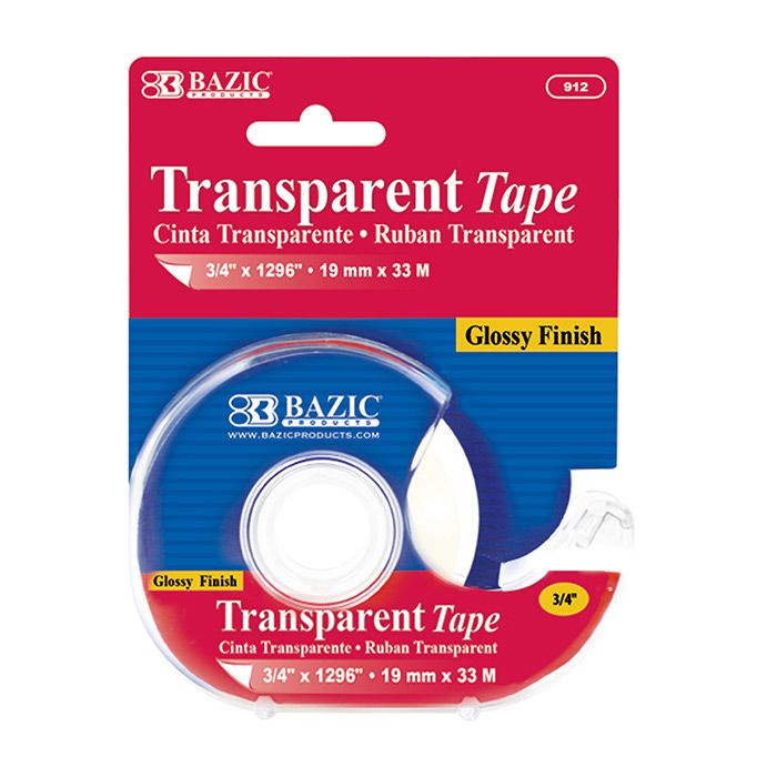 24 pieces of 3/4" X 1296" Transparent Tape W/ Dispenser