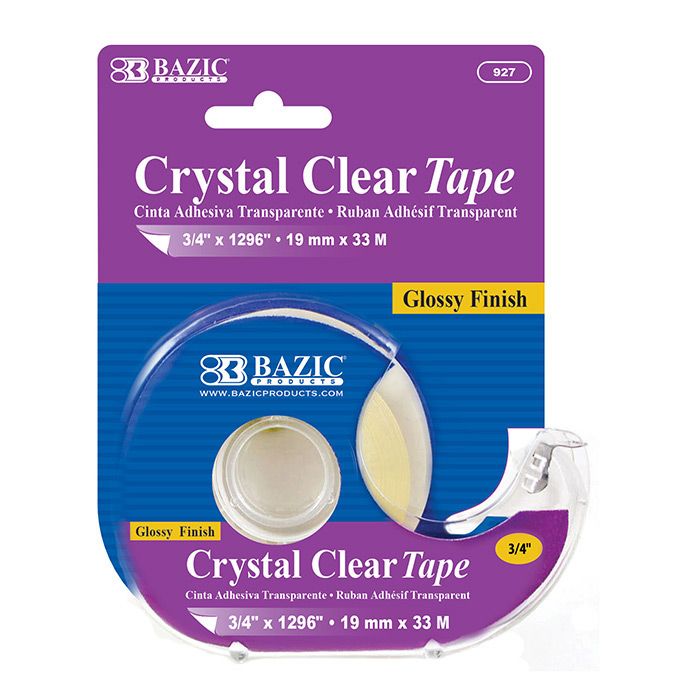 24 pieces of 3/4" X 1296" Crystal Clear Tape W/ Dispenser