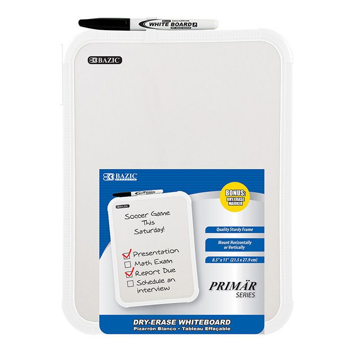 12 Wholesale 8.5" X 11" Dry Erase Board W/ Marker