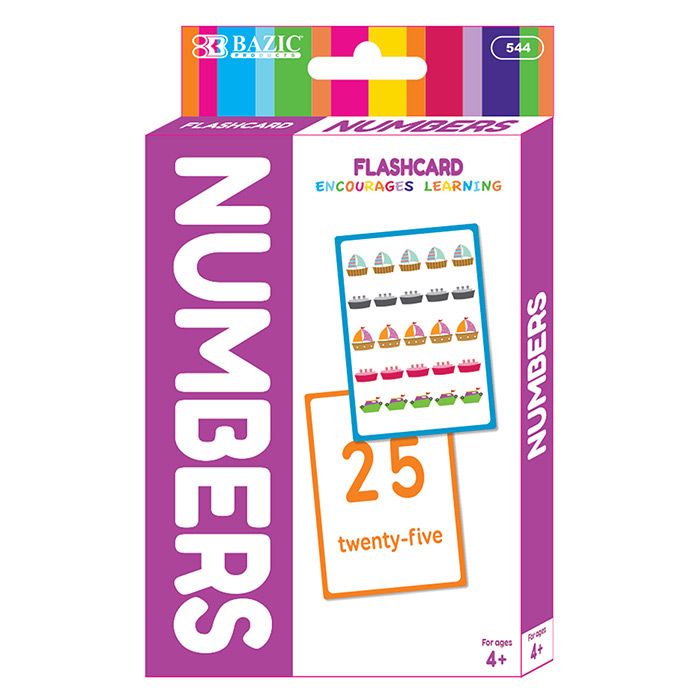 24 Pieces of Numbers Flash Cards (36/pack)