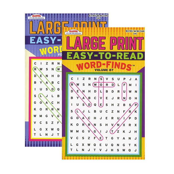 24 Wholesale Kappa Easy To Read Word Finds - Digest Size