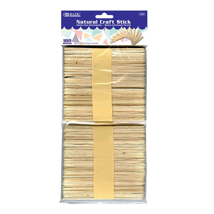 24 pieces of Natural Craft Stick (100/pack)