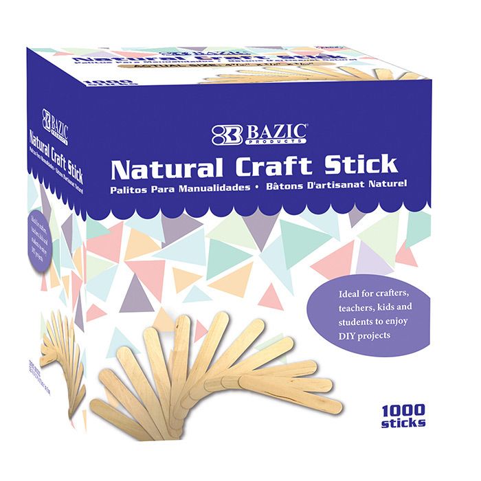 10 pieces of Natural Craft Stick (1000/box)