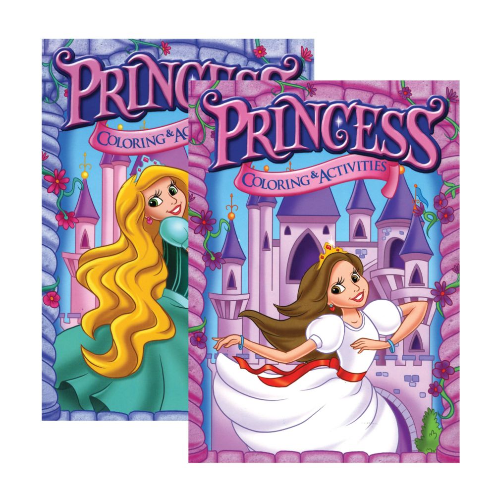 48 Wholesale Jumbo Princess Coloring & Activity Book