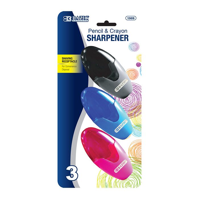 24 Wholesale Xtreme Oval Sharpener W/ Receptacle (3/pack)