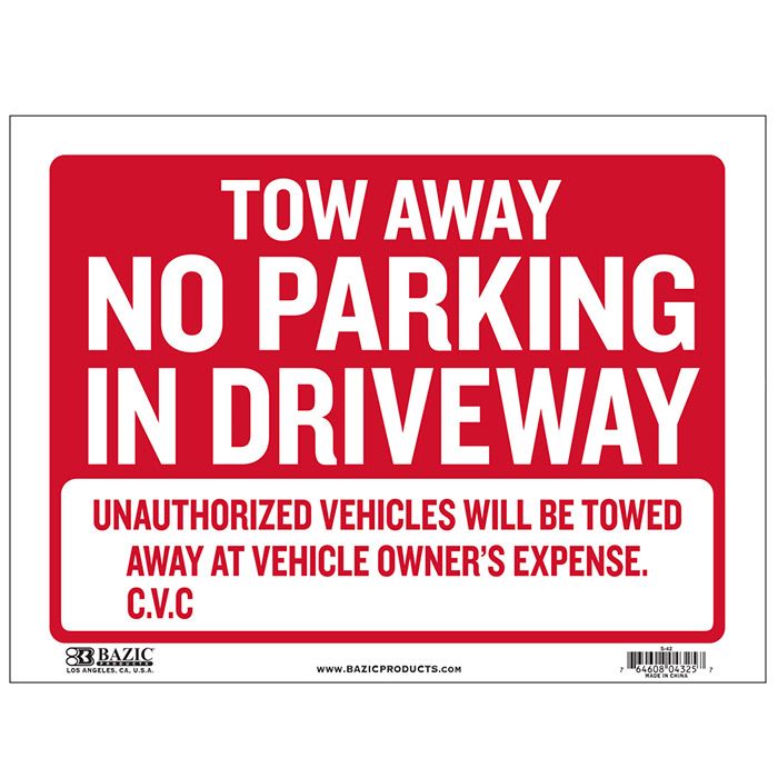 24 pieces of 9" X 12" Tow Away Sign
