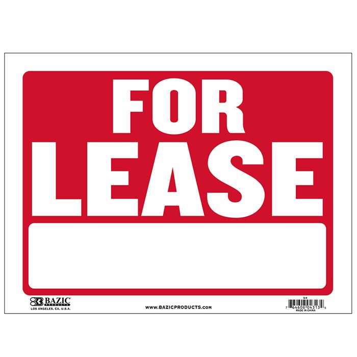 24 pieces of 9" X 12" For Lease Sign