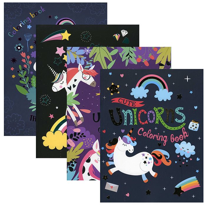 48 Wholesale Unicorns Coloring Book