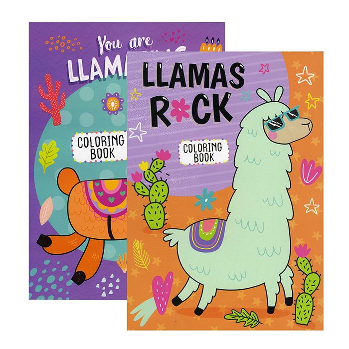 48 Wholesale Llamas Coloring Book