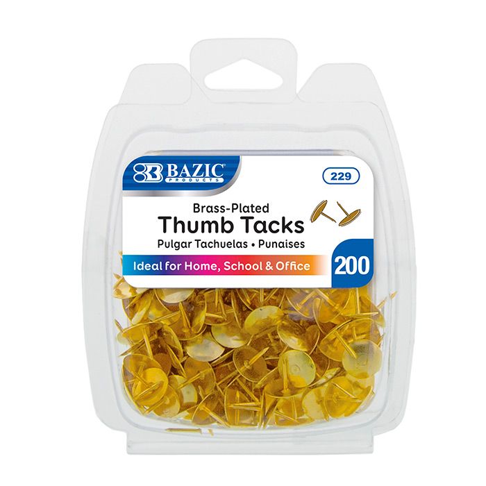 144 pieces of Brass (gold) Thumb Tack (200/pack)