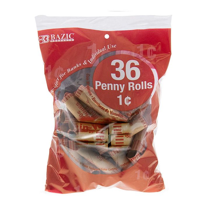 50 pieces of Penny Coin Wrappers (36/pack)