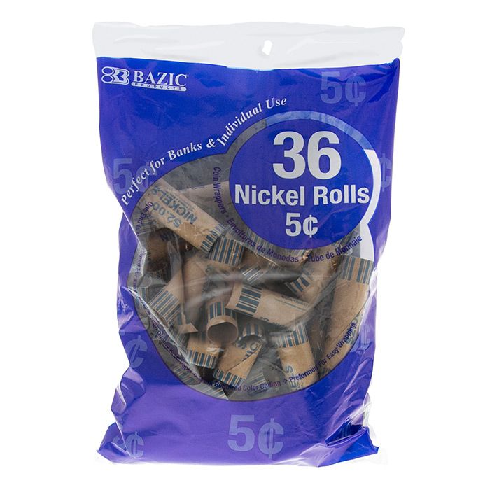 50 pieces of Nickel Coin Wrappers (36/pack)