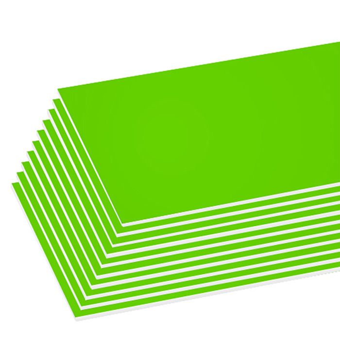 25 pieces of 20" X 30" Fluorescent Green Foam Board