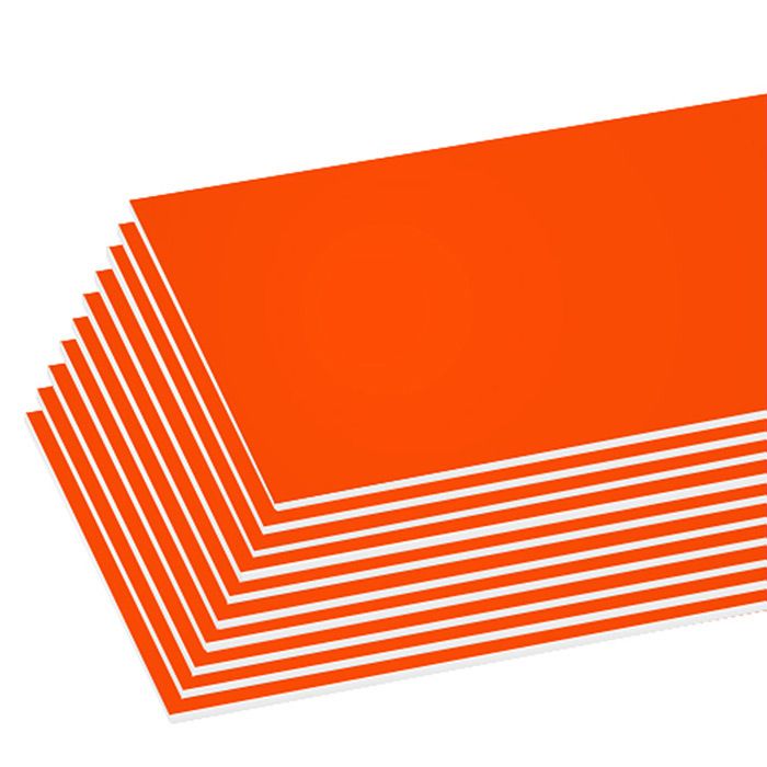 25 pieces of 20" X 30" Fluorescent Orange Foam Board