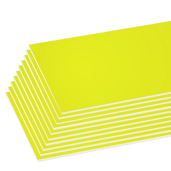 25 pieces of 20" X 30" Fluorescent Yellow Foam Board