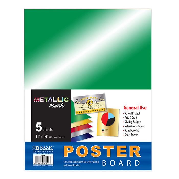 48 pieces of 11" X 14" Metallic Poster Board (5/pack)