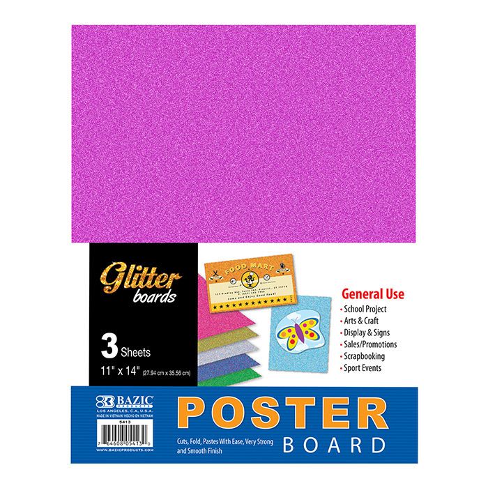 BAZIC 22 X 28 Pink Poster Board Bazic Products
