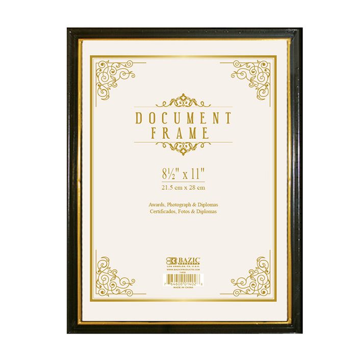 48 pieces of 8.5" X 11" Document Frame W/ Gold Border