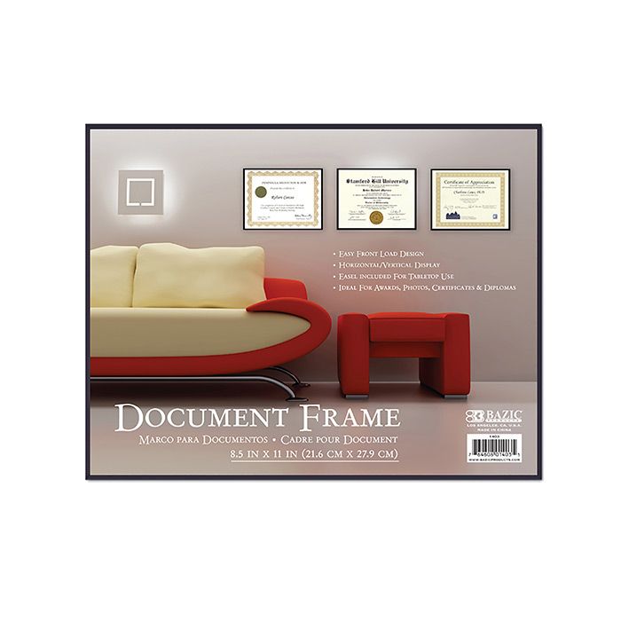 24 pieces of 8.5" X 11" Front Loading Document Frame W/ Glass Cover