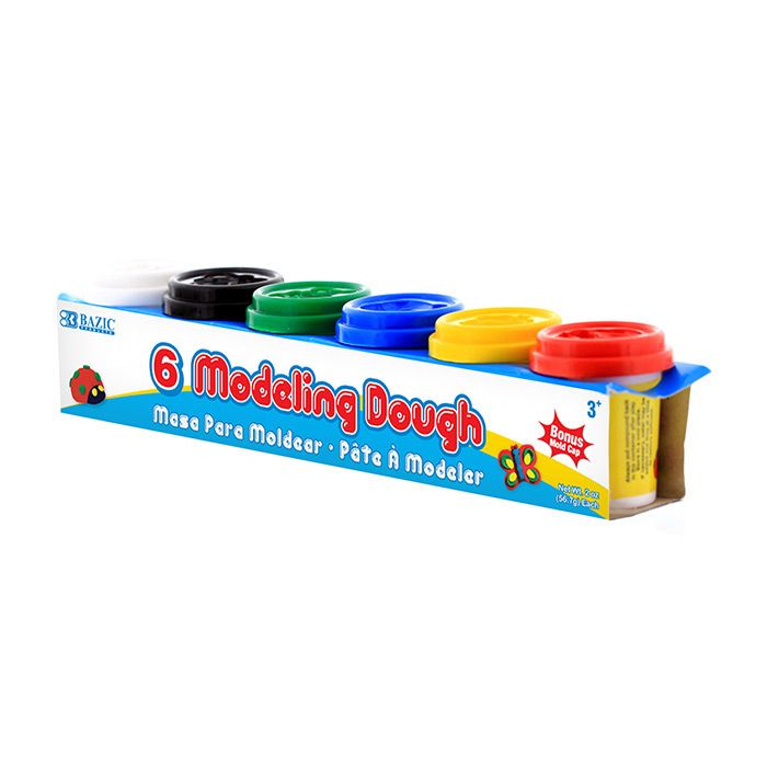 24 pieces of 2 Oz. Multi Color Modeling Dough (6/pack)