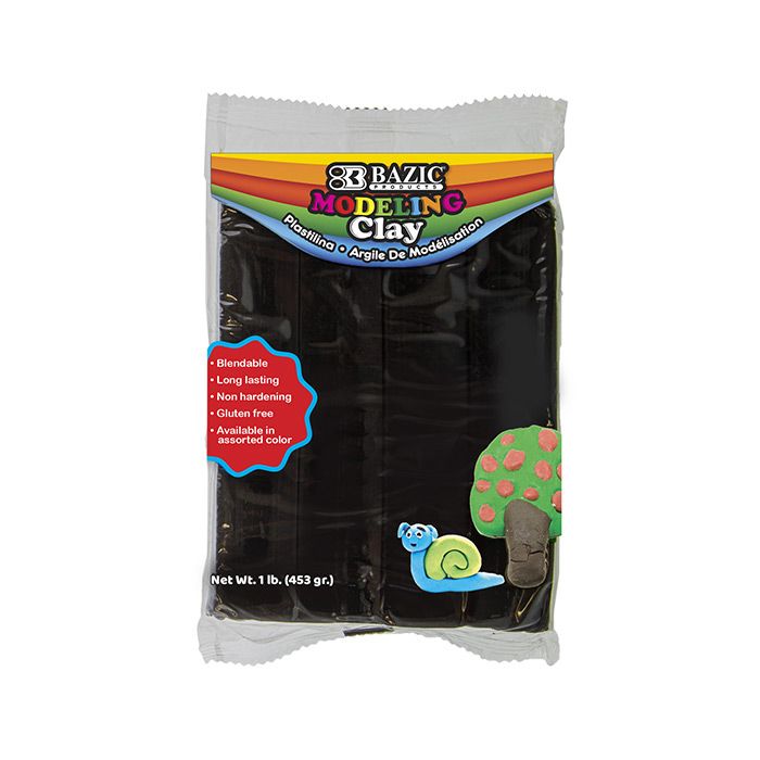 24 pieces of 1 Lb Black Modeling Clay