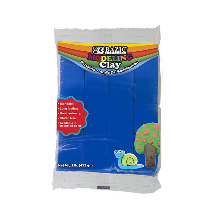 24 pieces of 1 Lb Blue Modeling Clay