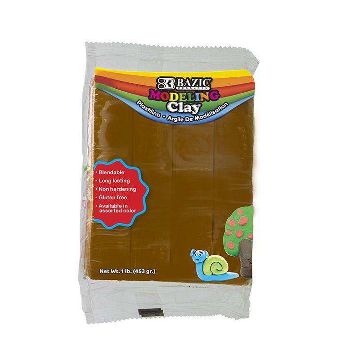 24 pieces of 1 Lb Brown Modeling Clay