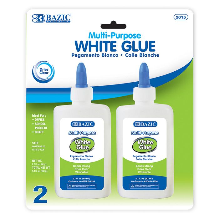 24 Wholesale 2.7 Fl Oz (80 Ml) White Glue (2/pack)