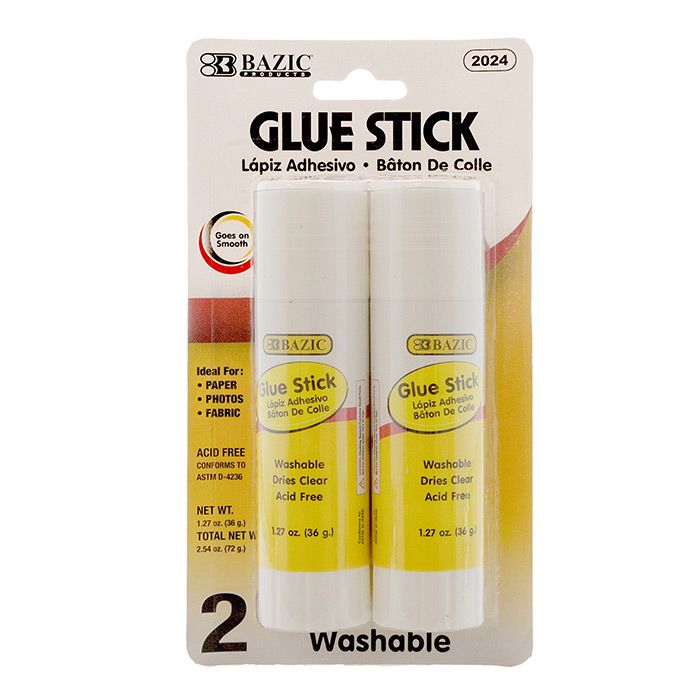 24 Wholesale 1.27 Oz (36g) Glue Stick (2/pack)