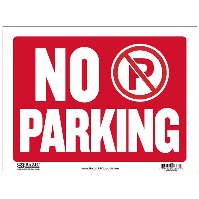 24 pieces of 12" X 16" No Parking Sign