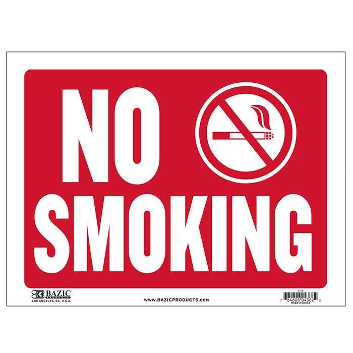 24 pieces of 12" X 16" No Smoking Sign