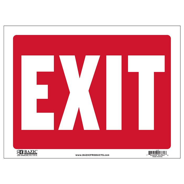 24 pieces of 12" X 16" Exit Sign