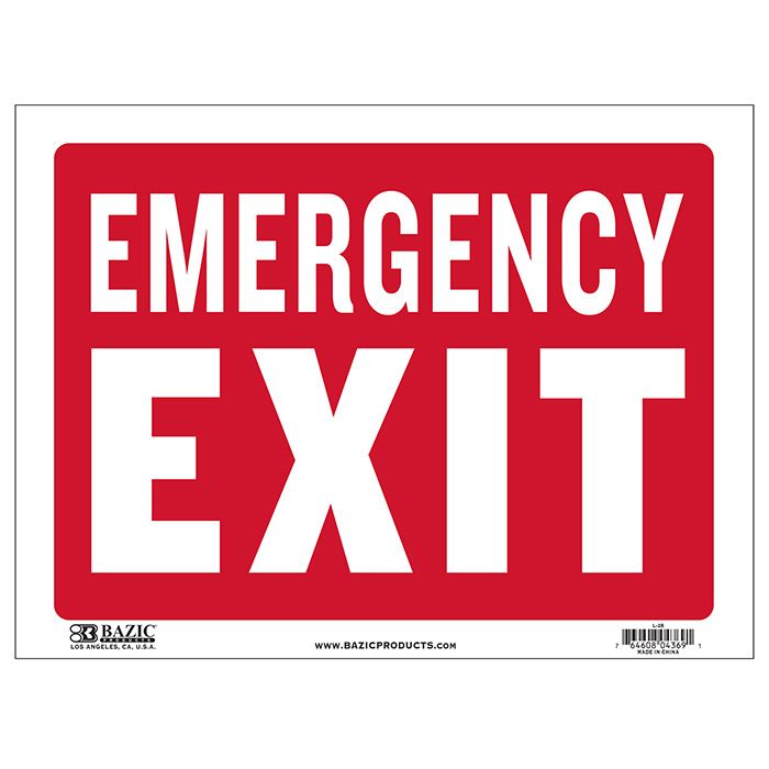 24 pieces of 12" X 16" Emergency Exit Sign
