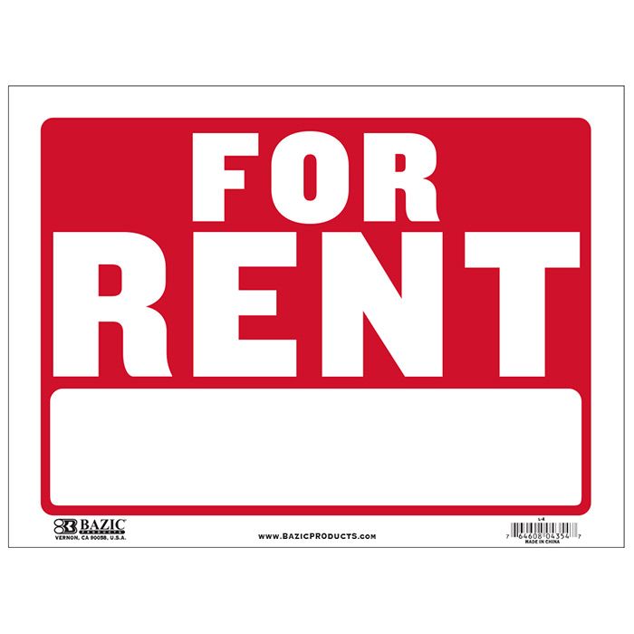 24 pieces of 12" X 16" For Rent Sign