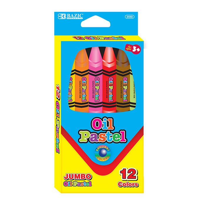 24 pieces of 12 Color Jumbo Oil Pastel