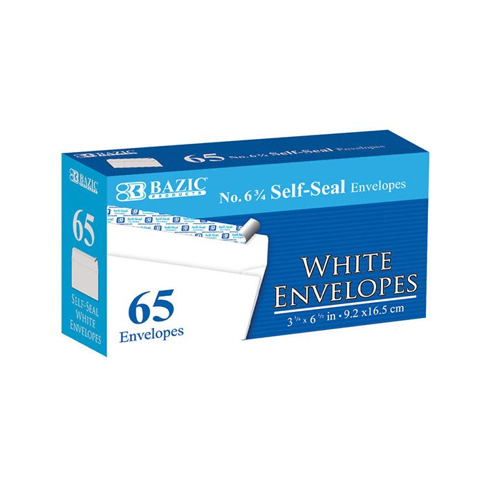 24 pieces of #6 3/4 SelF-Seal White Envelopes (65/pack)
